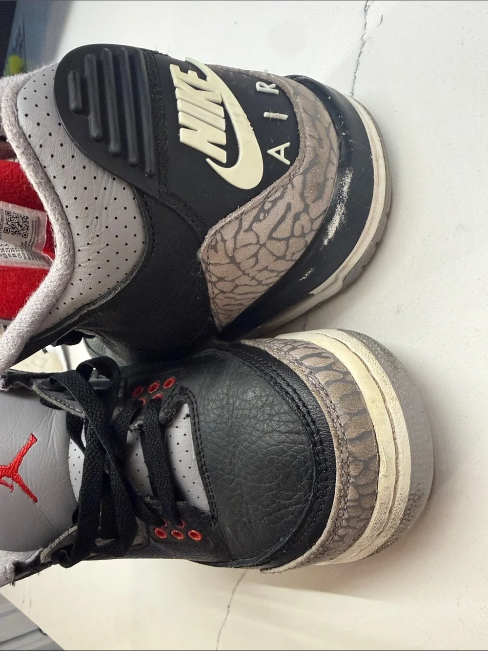 Nike Air Jordan Black, Grey and Red Retro Sneakers